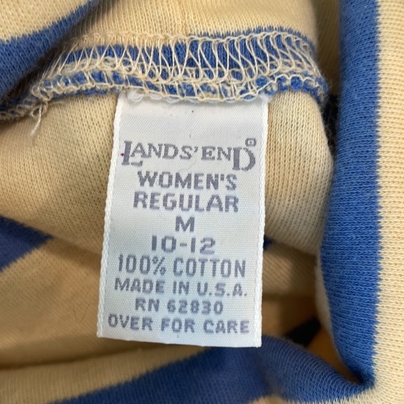 Land’s End Beige & Navy Striped Turtleneck SzMed - Picture 10 of 10